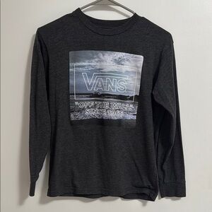 Vans Charcoal Graphic Long Sleeve Tee